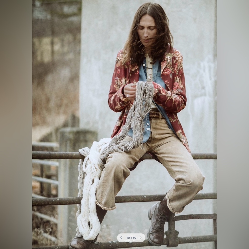 Floral Linen-Cotton Jersey Duster - Picture 2 of 12